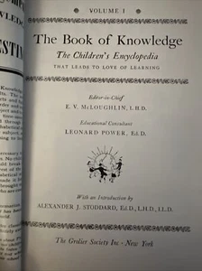THE BOOK OF KNOWLEDGE Volume 1 Hardcover Book VINTAGE 1951 - Picture 1 of 4