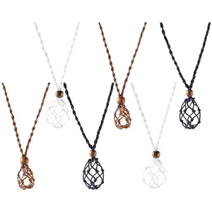 6 Pcs Stone Holder Necklace Halskette Mit Netzanhänger Schmuck Aufhänger - Picture 1 of 12