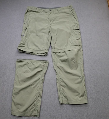 Pantalones cargo convertibles Columbia Omni Shield para hombre verdes talla 40x28 senderismo Foto 1 de 4