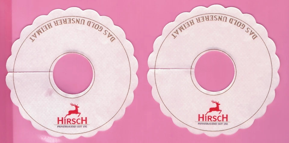 Pilsdeckchen Tropfdeckchen Hirsch Brauerei Hohner - Wurmlingen 2x - Bild 1 von 1