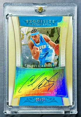 2004-05 UD 精致 CARMELO ANTHONY #23/25 Enshrinements On-Card 签名! — 第 1/3 张图片