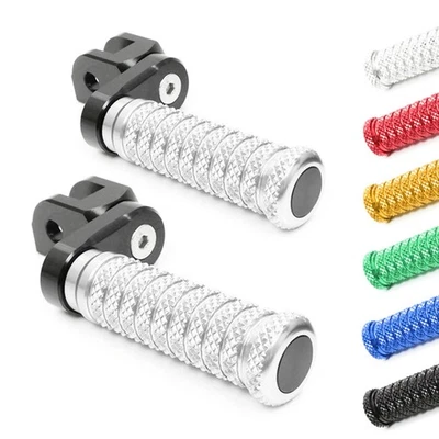 Clavijas de pie delanteras elevables plateadas M-Grip 25 mm para BMW R 1200 RS 15 16 17 18 Foto 1 de 4