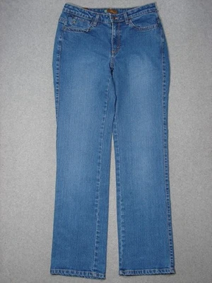 RI03446 **AURA** STRAIGHT LEG WOMENS JEANS sz8P DARK BLUE - Image 1 of 4