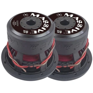 8" 1000 Watt RMS 4 Ohm 2,5" Dual Schwingspule Hippo Subwoofer Paar Massive Audio - Bild 1 von 3