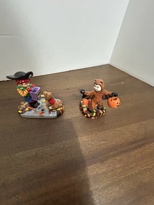 Dept 56 Halloween Trick or Treat Kids Figurine Bat Kid with Pumpkin. Pirate Dog - Picture 1 of 17