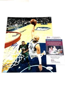 VINCE CARTER SIGNED MEMPHIS GRIZZLIES 8X10 PHOTO JSA CERT - Picture 1 of 1