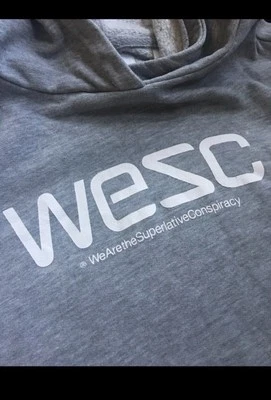 Sudadera con Capucha Pullover Gris WESC JUVENIL TALLA GRANDE Foto 1 de 4
