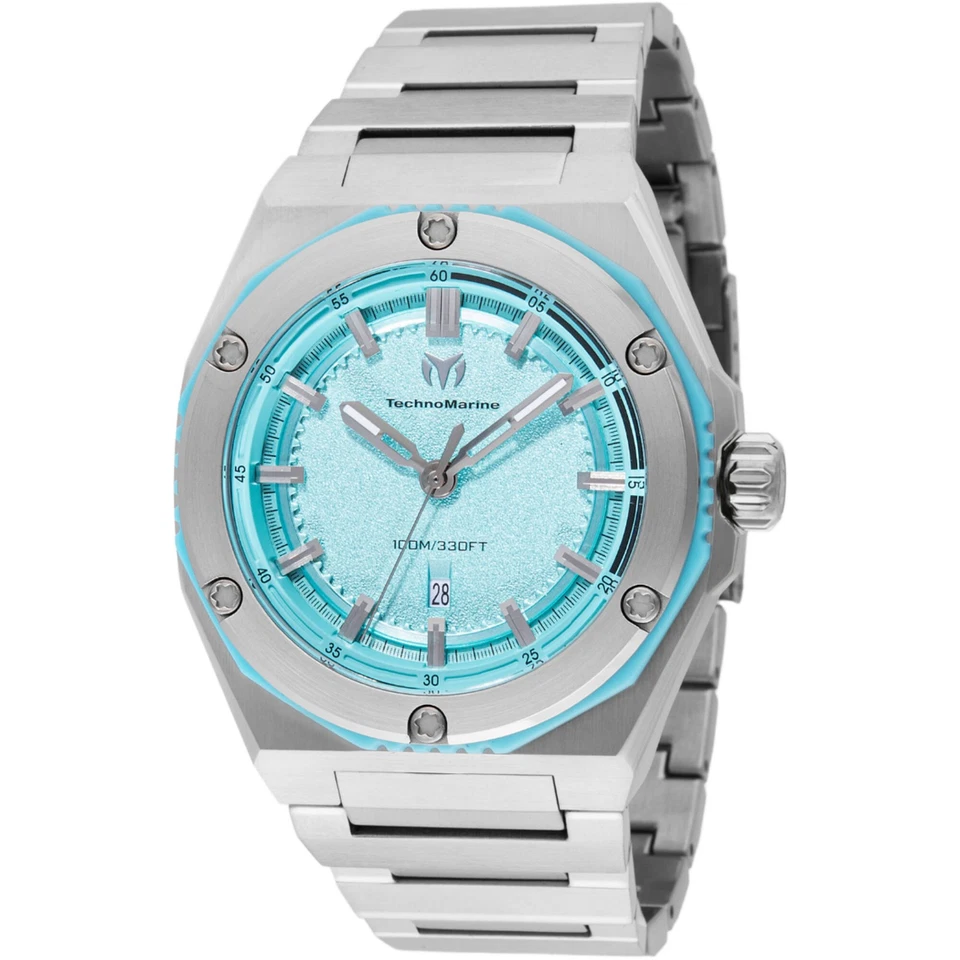 Technomarine Reloj Hombre Coral Legacy Cuarzo Esfera Azul Pulsera Plateada TM-416059 Foto 1 de 1