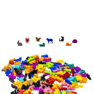 Animals of Meadow Meeple Figure Set for Board Games - 8pcs | Mixed Colors - Picture 1 of 1