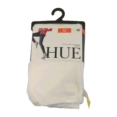 Calça Leggings Jeans Feminina HUE Ultra Macia Cintura Alta, Branca, 3X Varejo $ 52 - Imagem 1 de 4