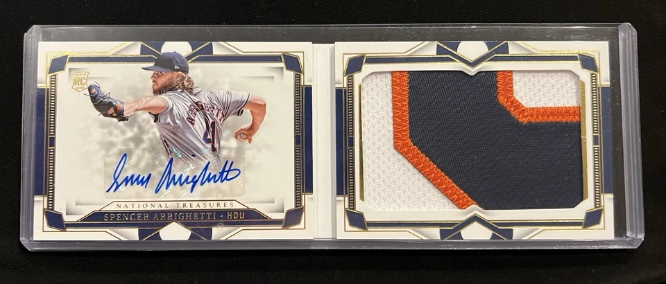 2024 National Treasures Spencer Arrighetti Jumbo Patch Auto RC 32/35 Astros - Image 1 of 4