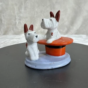 Vintage Figur Scottish Terrier Porzellan Scotty Scottie Hunde Japan - Bild 1 von 6