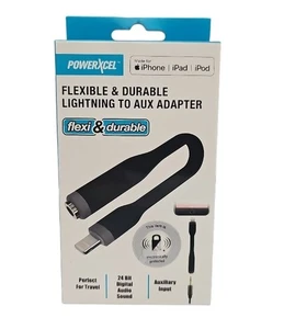Powerxcel Lightng to Headphone Jack AUX Adapter For  iPhone X 11 12 13 - Picture 1 of 2