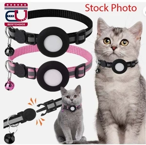 Airtag Cat Collar Breakaway Reflective Kitten Collar with Apple Air Tag Holder - Picture 1 of 27