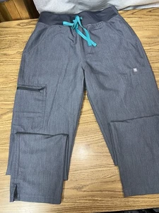 Pantalones Médicos Figs Dowa de Cintura Alta para Mujer Talla Pequeña en Grafito Usados en Excelente Condición - Imagen 1 de 5