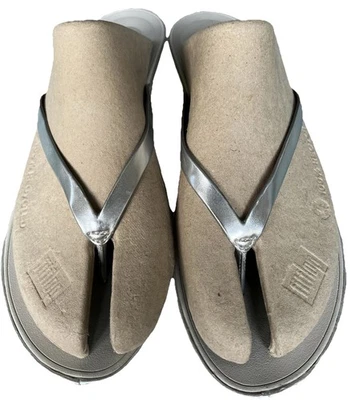 Sandalias Fitflop Puntera Ajustada - Plata Espejo - Talla UK 9 Foto 1 de 4