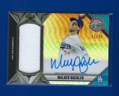 Walker Buehler 2022 Topps Chrome Club Threads Auto Relic /99 Boston Red Sox - Image 1 of 2