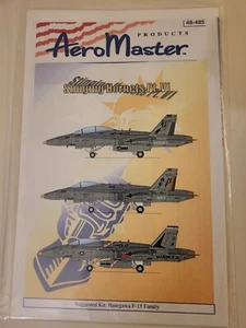 Aeromaster 1/48th Stinging Hornets Pt. VI Decal Sheet No. 48-485 for HASEGAWA - Picture 1 of 6