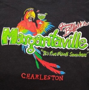 Men's Black Margaritaville Charleston Parrot T-Shirt Size Medium - Picture 1 of 5