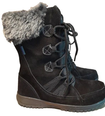 Botas impermeables de gamuza de piel sintética con cordones negras Western Chief para mujer talla 8 Foto 1 de 4