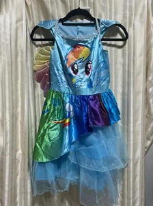 My Little Pony Rainbow Dash Costume Dress with Wings - Size M (7-8) - Picture 1 of 3