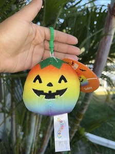 HALLOWEEN Squishmallow Staley the colorful pumpkin Clip NEW RELEASE & RARE - Picture 1 of 2