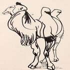 Josef Hegenbarth Kamel Zeichnung Karikatur Tusche Papier signiert ca 1950er