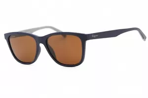 Gafas de sol SALVATORE FERRAGAMO SF998S 427 marco azul mate lentes marrones 57 mm - Imagen 1 de 4