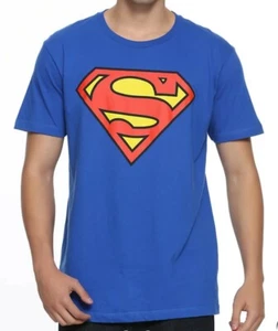 DC Comics Superman Classic Logo Men's T-Shirt Royal Blue - Size Large-NWT.  - Picture 1 of 2