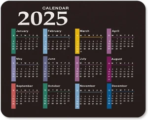 2025 Mouse Pad Calendar,Computer Mouse Pads Calendars Non-Slip Rubber Desk Mat M - Picture 1 of 12