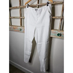 NWT NYDJ Optic white Linen Blend Lift/Tuck Pants Ladies size 14 - Picture 1 of 9