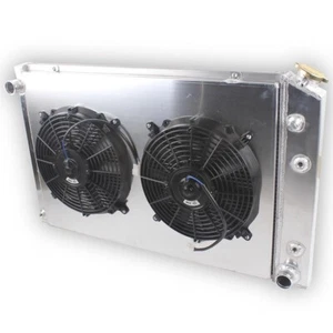 4 Row Aluminum Radiator Shroud Fan for 1973-1986 Chevy C/K C10 C20 C30 K10 K20 - Imagen 1 de 14