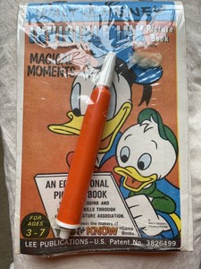 Vintage Unused 1980s Walt Disney Donald Duck Invisible Ink Picture Book & Pen