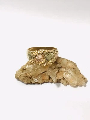 Vintage Landstroms 10K Solid & Black Hills Gold Ring Band Size 11.75 - Image 1 of 4