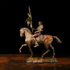 Art Deco Sculpture Joan of Arc warrior soldier Ride Horse Bronze painted statue