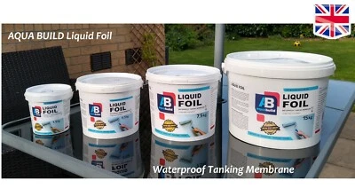 Wasserdichte Tankmembran AQUA BUILD Dusche Bad Flüssigfolie 1,5kg -30kg