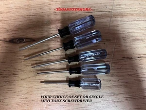 CRAFTSMAN MINI TORX  SCREWDRIVER SINGLE OR SET T5, T6, T7, T8, T9 PC REPAIR - Picture 1 of 9