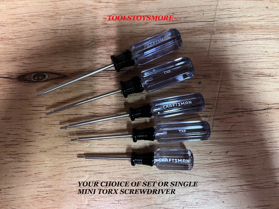 CRAFTSMAN MINI TORX  SCREWDRIVER SINGLE OR SET T5, T6, T7, T8, T9 PC REPAIR - Image 1 of 1