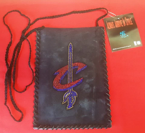 B..For Betsy CLEVELAND CAVALIERS Suede & Crystal Bling Shoulder Bag w/Strap NEW Cover