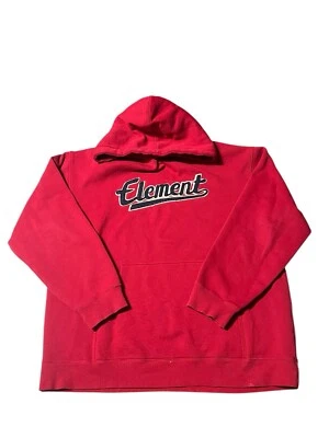 Sudadera con Capucha Element Para Hombre Mediana Roja Pullover Sudadera Y2K Patín Bordada Foto 1 de 3