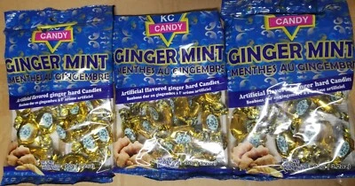 3 Bags Of KC Candy Original Ginger Mint Candy 3.2oz Bags - Image 1 of 4