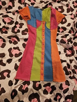 Delia's Multicolor Snap Button Dress XS - Image 1 of 4