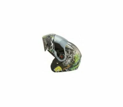 SB-41 Ares Devil Face Glossy Black Silver Visor Open face Helmet L 600mm @US - Image 1 of 3