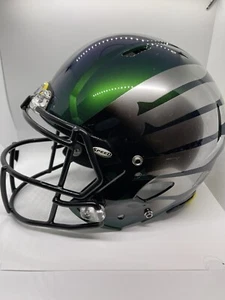 2013 Oregon Ducks Riddell Speed Football Team Issued Helmet Green Wings Mariota - Picture 1 of 14