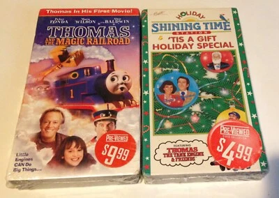 Thomas The Train Movie & Shining Time Christmas VHS Blockbuster Sealed - Image 1 of 4