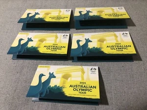 5 X 2024 $2 Australian Olympic Team, Three-Coin Coloured Uncirculated Set - Picture 1 of 2