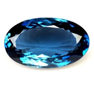 London Blue Topaz (27.36 Ct) – Deep Blue - Brazil - Natural Loose Gemstone - Picture 1 of 1