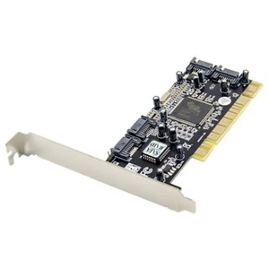 New 4 Port SATA PCI Expansion Card PCI To SATA Adapter Card RAID 0+1 - Afbeelding 1 van 6