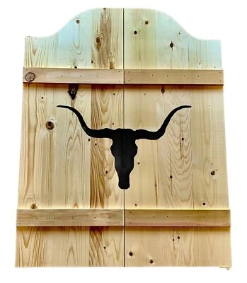 Puertas oscilantes Longhorn salón puertas de café western rústico granero pub hecho a medida Foto 1 de 4