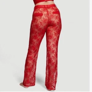 🔥Victoria's Secret VS Archives Rose Lace Pants, Women's Lingerie red - Picture 1 of 5